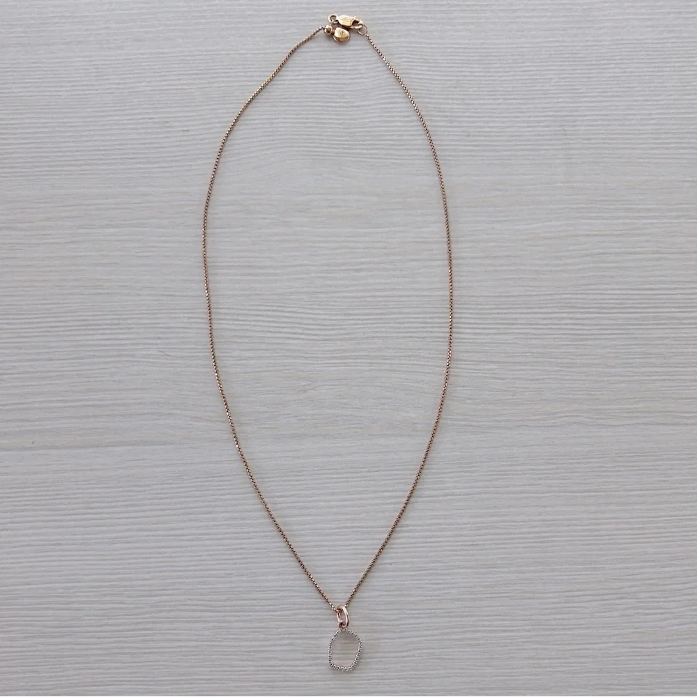 MONICA VINADER Rose Gold Necklace with Silver Pendant - Picture 2 of 4